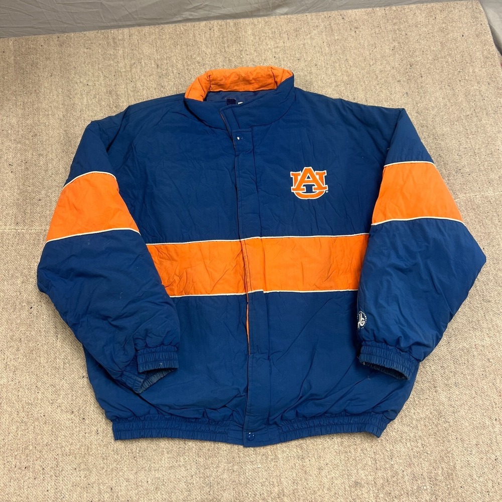 Vintage Auburn Tigers Jacket Mens XL Blue 1990s Zip Up